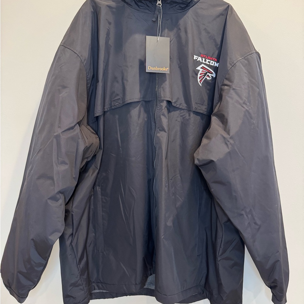 NWT Dunbrooke Atlanta Falcons Waterproof Jacket, Black, Size 2XL